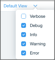 Default View menu