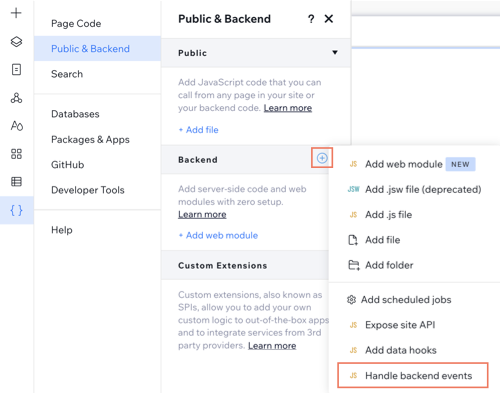 Add events.js