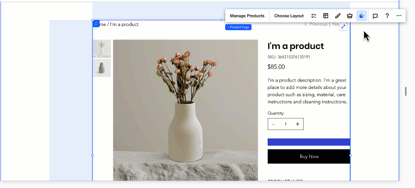 A site plugin embedded inside a Wix business solution's host widget