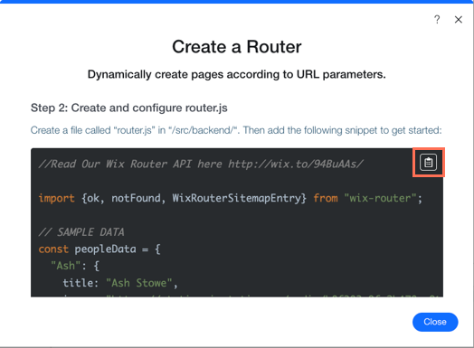 Local IDE router instructions