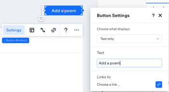 Change the text on the button to add poem