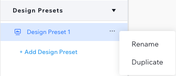 rename preset