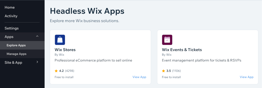 Click Explore Apps