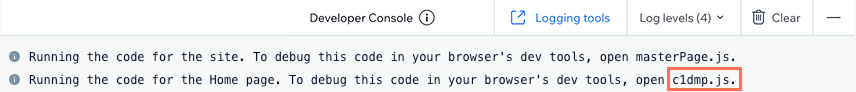developer console