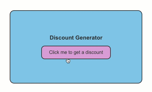 Discount generator example widget