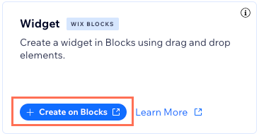Create widget on Blocks