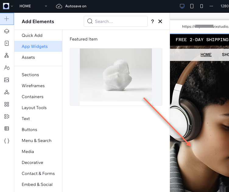 drag widget
