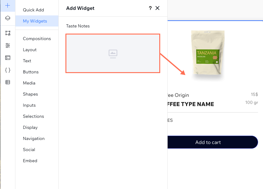 Add widget