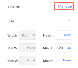 Manage repeater items