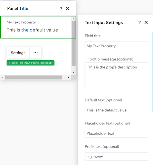 element settings