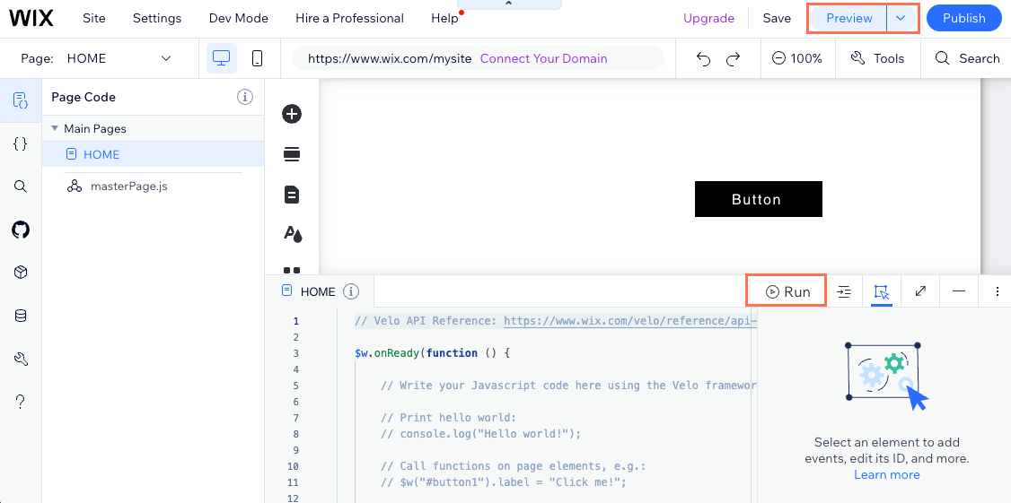 Open Preview mode in Editor