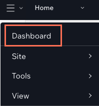 Go to the site dashboard