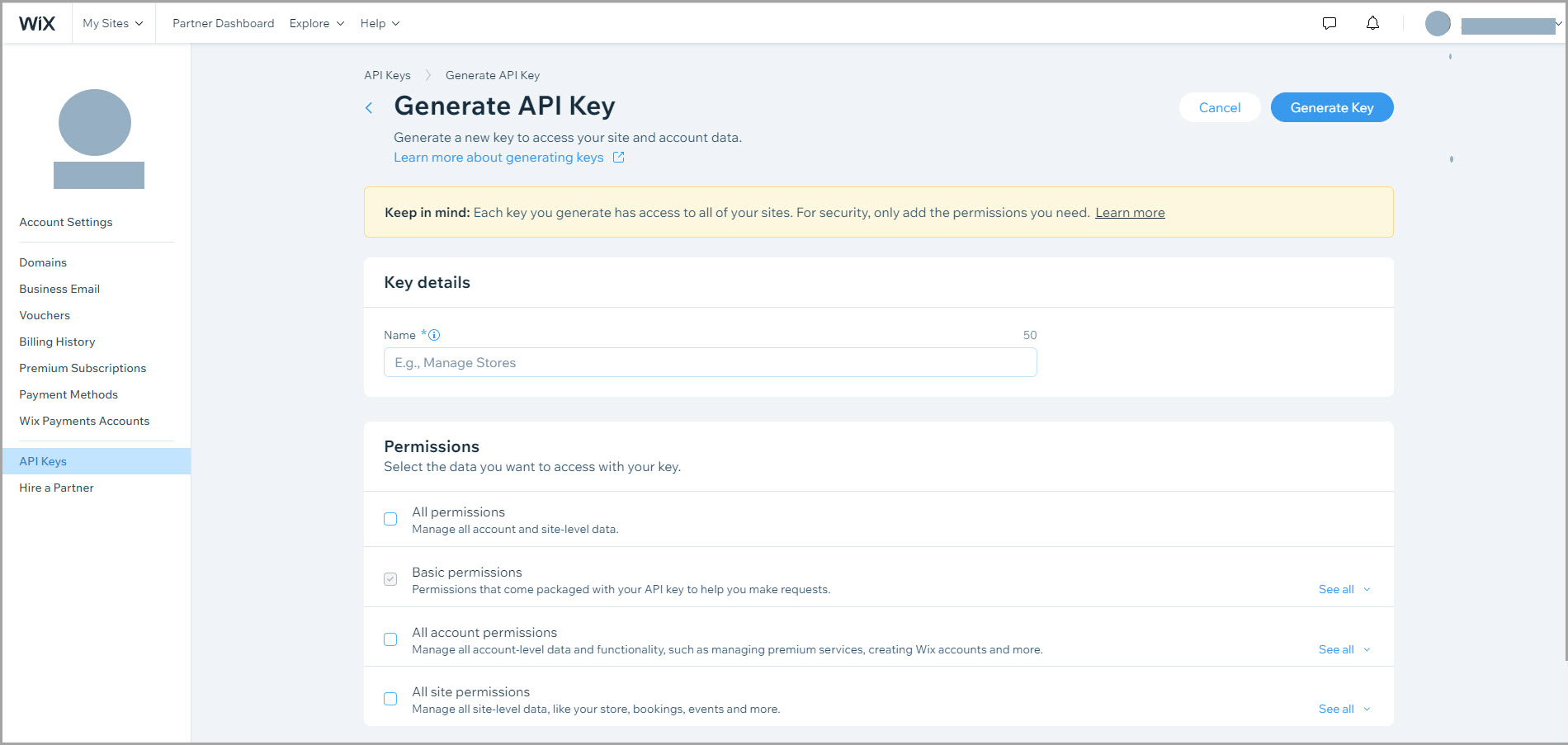 API Keys Manager