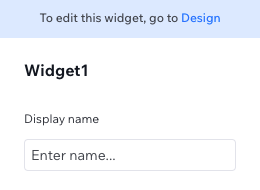 widget display name