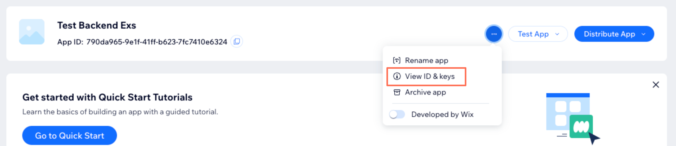 View ID and keys