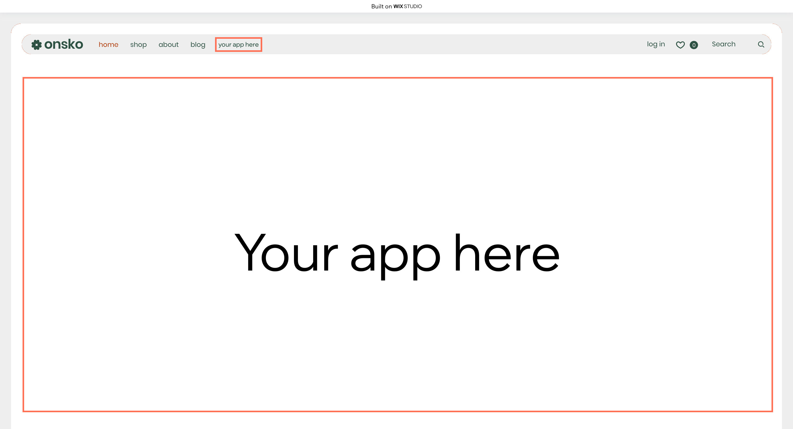 A site page added to a Wix site by an app
