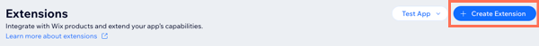 Extensions tab