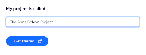 Select project name