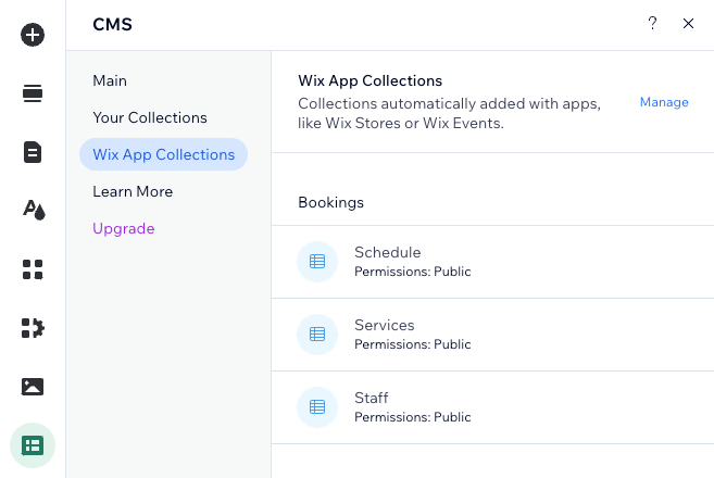 Wix Editor - Wix App Collections