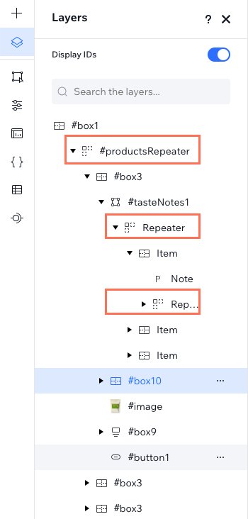 Repeaters structure