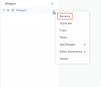 Rename widget