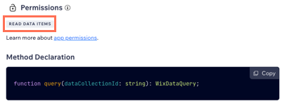 Location of API method permissions