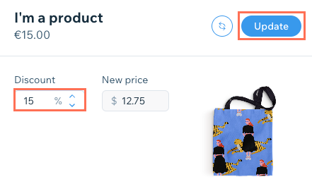 Apply discount