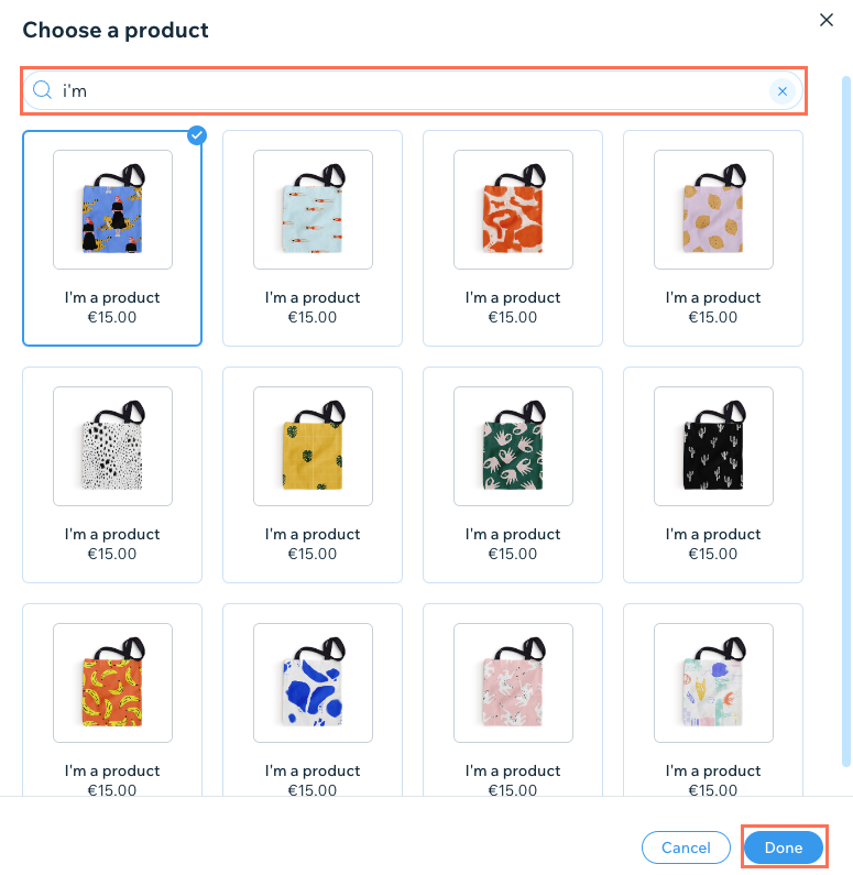 Select a product