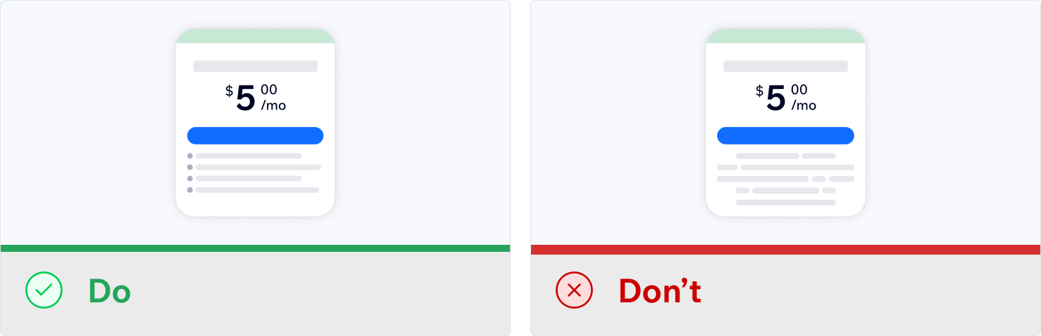 Benefits written as bullets