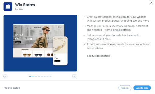 Headless Wix Apps menu