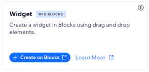 Create a widget extension on Blocks