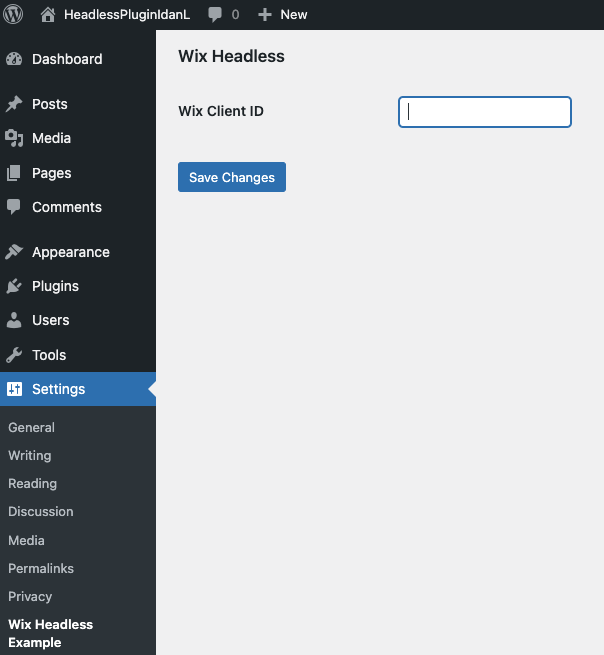WordPress Plugin Settings