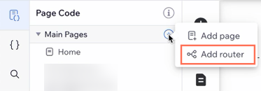 Add a router in Wix Editor