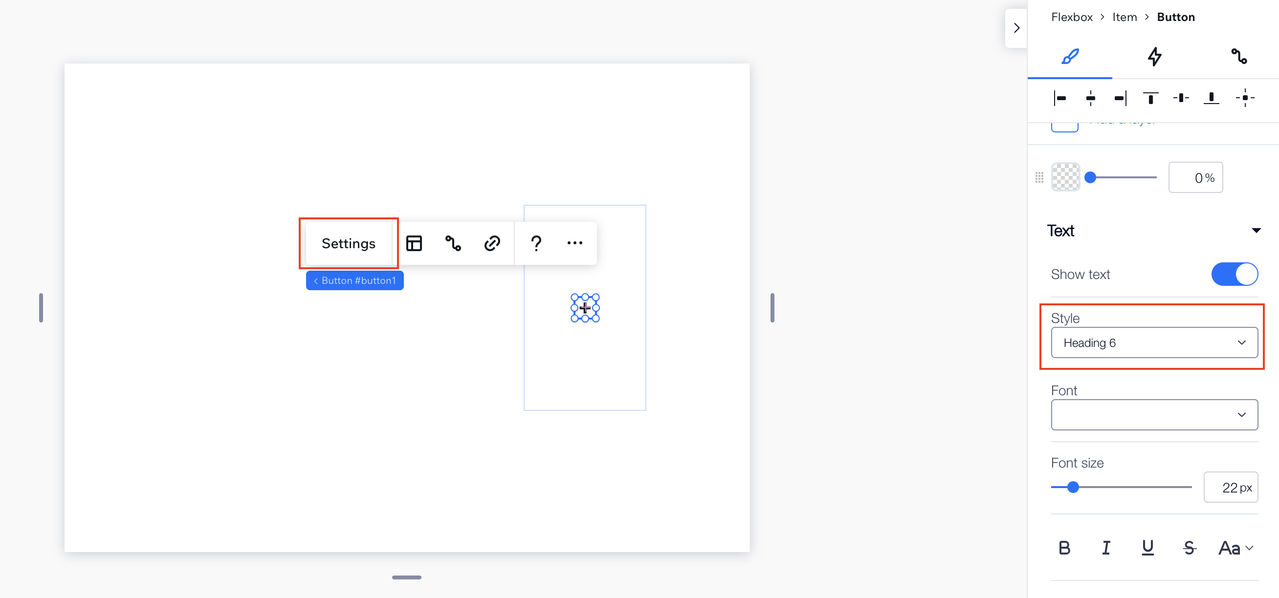 text menu