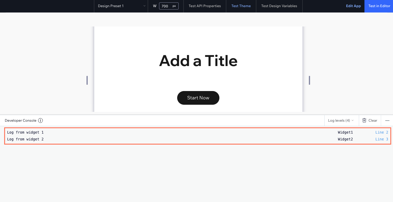 developer console