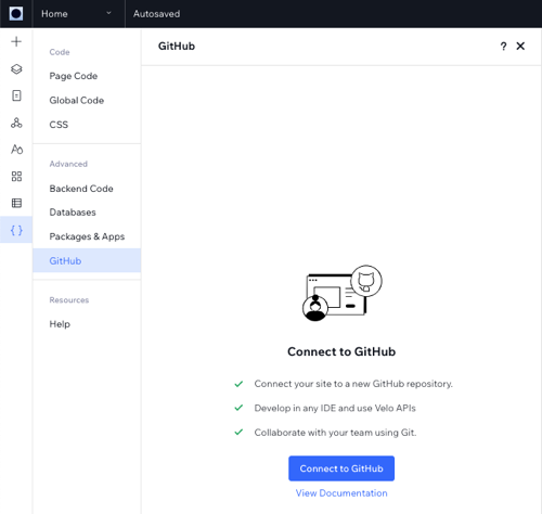 Connect to GitHub
