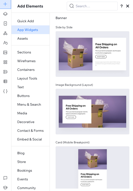 add widget