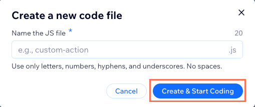 Name file and start coding